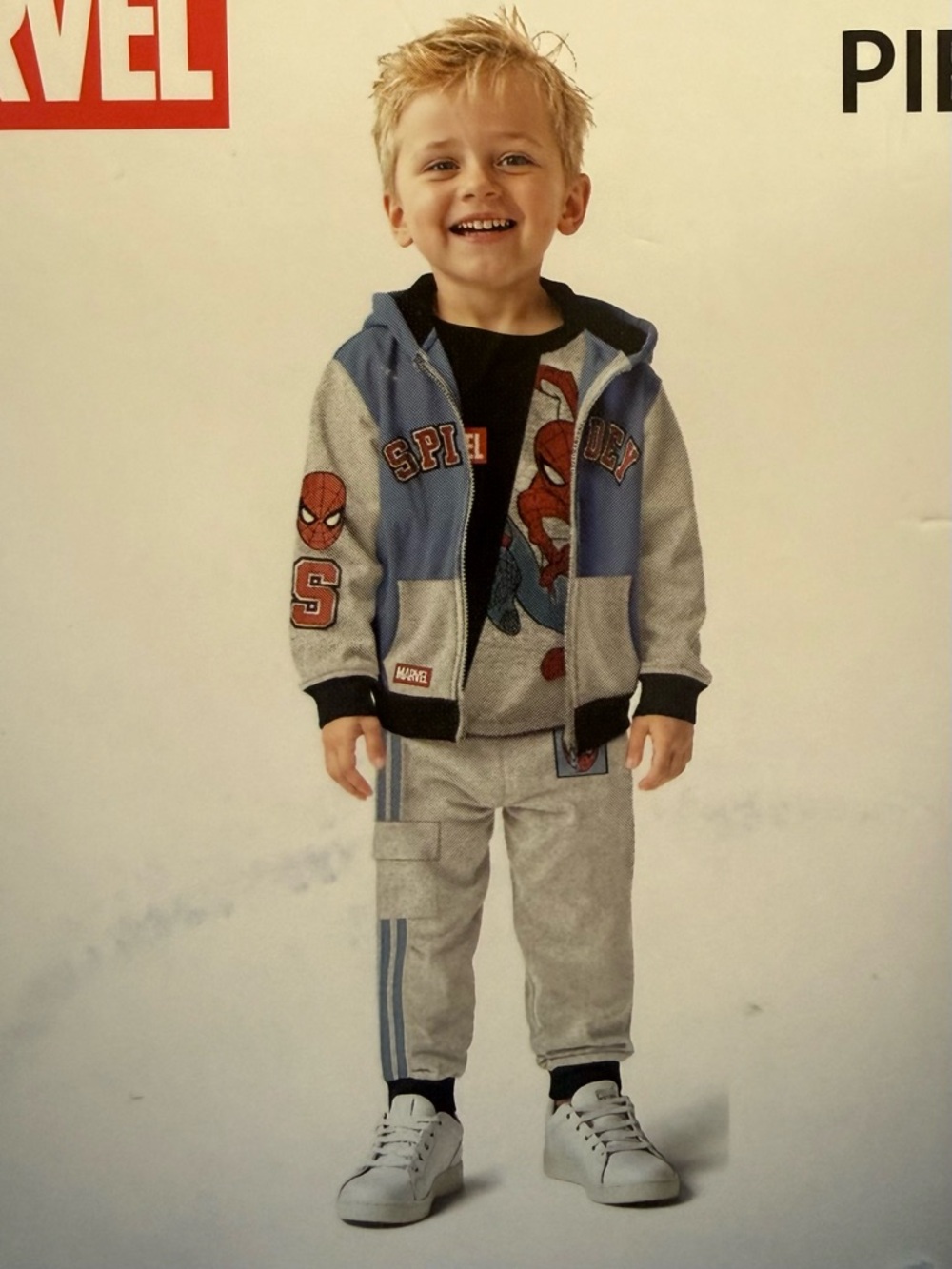 Marvel Spider-Man Hoodie and Joggers Set - Blue, Gray, Black, Red